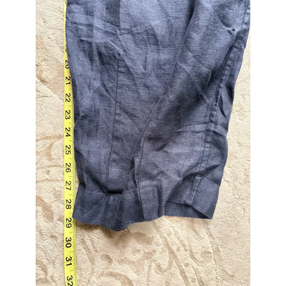 18 East Men's Large Kell Pleated Pant Navy NEW NWT Wide Leg Trouser